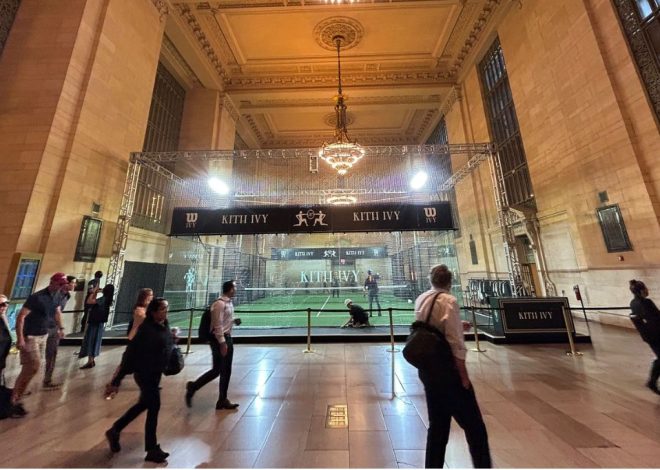 New York : une piste de padel installée en plein cœur de Grand Central Station, vous n’allez pas y croire !