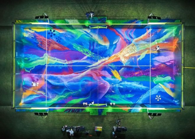 La piste de padel devenue œuvre d’art à Art Basel Qatar — vous ne verrez plus le jeu de la même façon